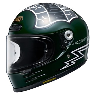 Shoei Glamster 06 Heiwa TC4 helmet in green / white