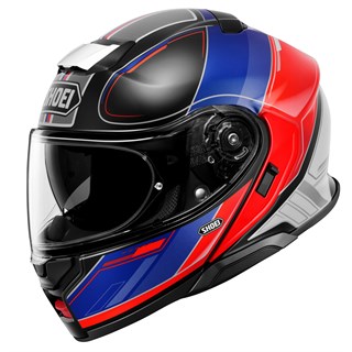 Shoei Neotec 3 Sharpen TC10 helmet in red / white / blue