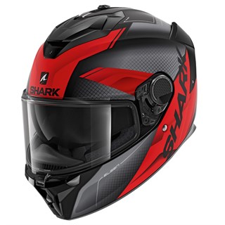 Shark Spartan GT Elgen MAT KAR helmet in grey/ red