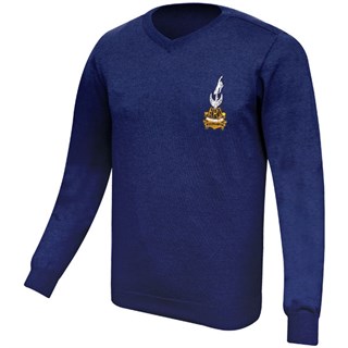 Vincent V Neck Jumper in navy