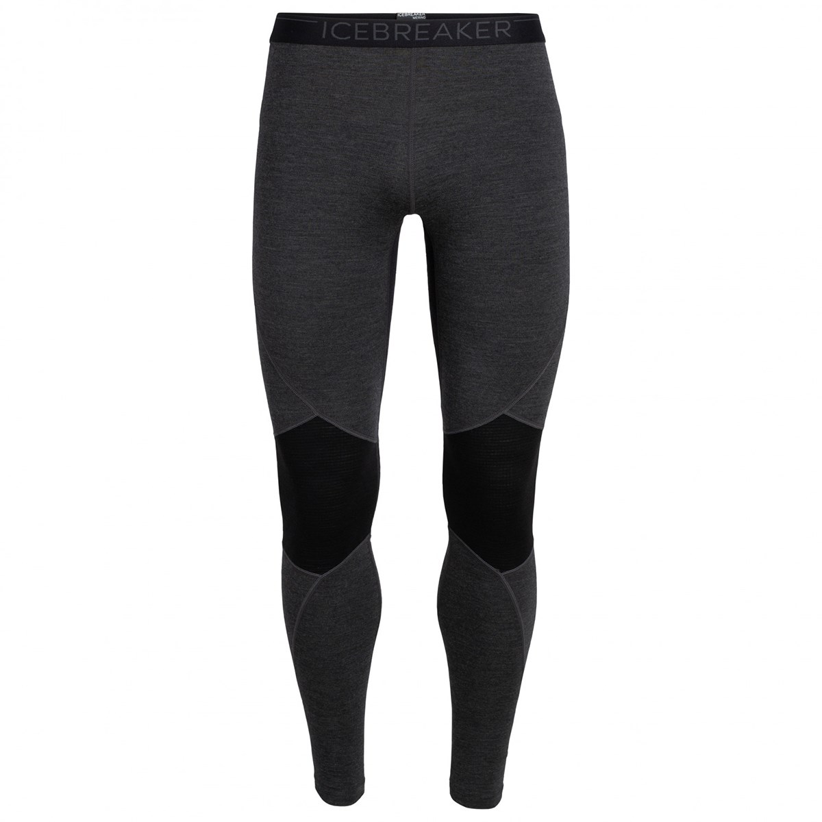 Icebreaker mens merino 260 Zone leggings in grey / black