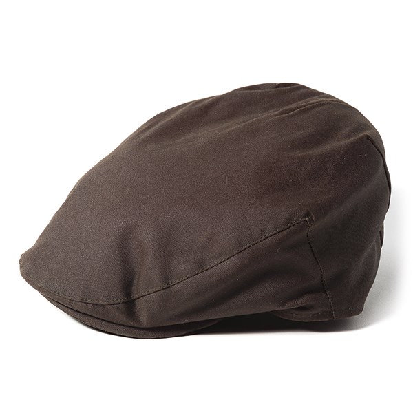 Brown wax flat cap Clearance