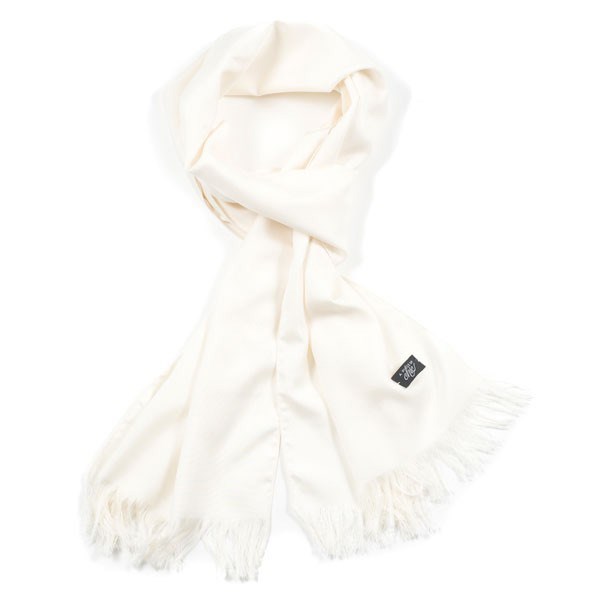 silk white scarf
