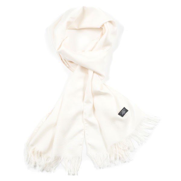 White silk aviator scarf Outlet