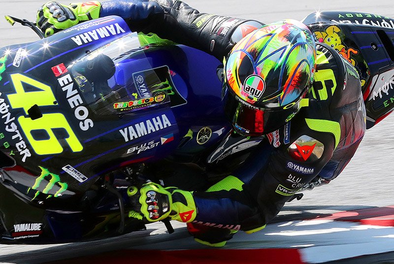 Colourful Rossi helmet