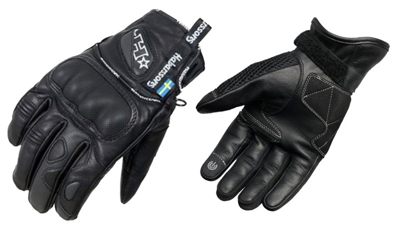 Halvarssons Supreme Moto Motorcycle Motorbike Leather Gloves Black