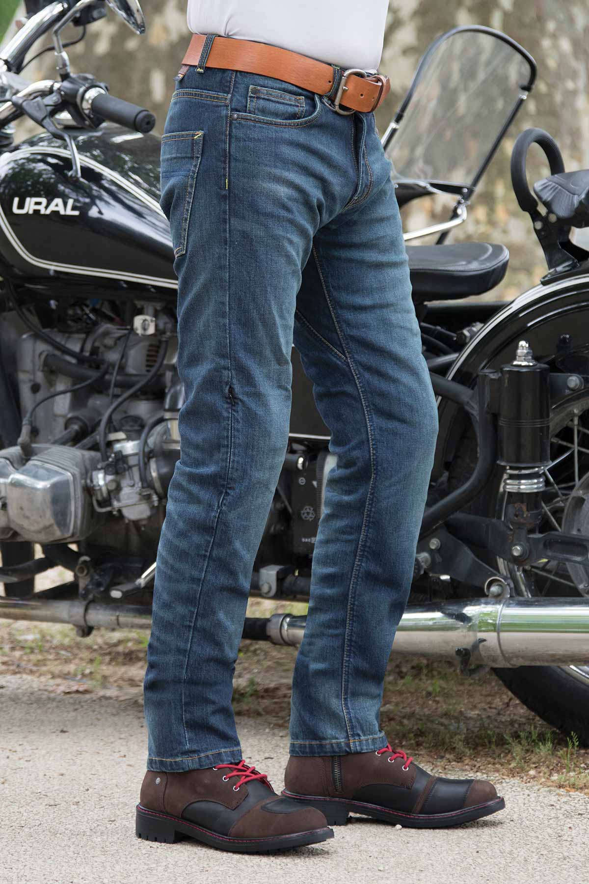 Qaswa Men/'s Motorcycle Denim Pants Motorbike Jeans with Stretch Panel Aramid Protection Lining Biker Trousers