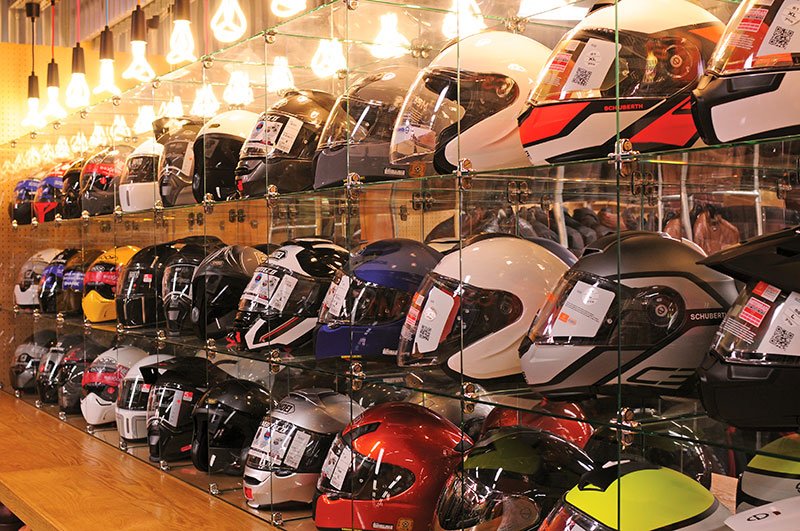 Motorcycle helmet display