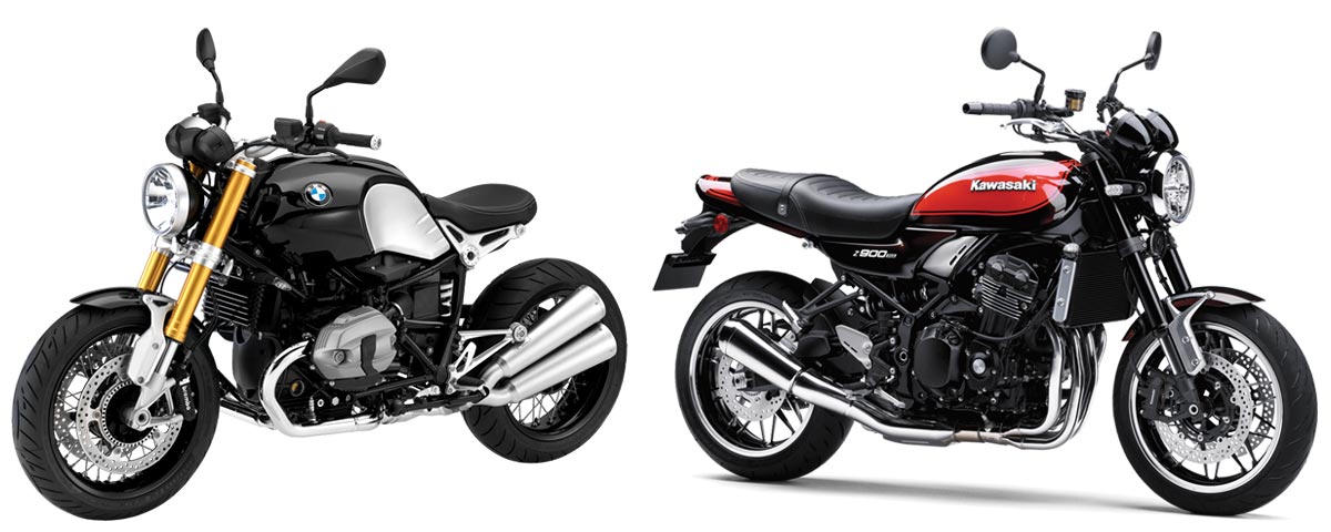 BMW R nine T and Kawasaki Z900RS