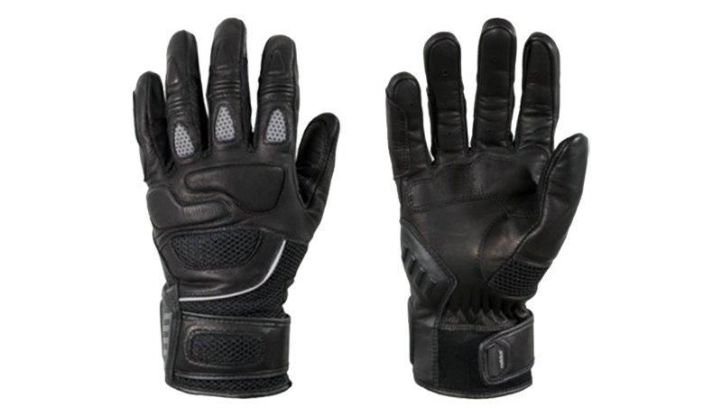 LDM Flexa Summer Motorcycle Gloves Black Armoured Vented Motorbike Gloves 