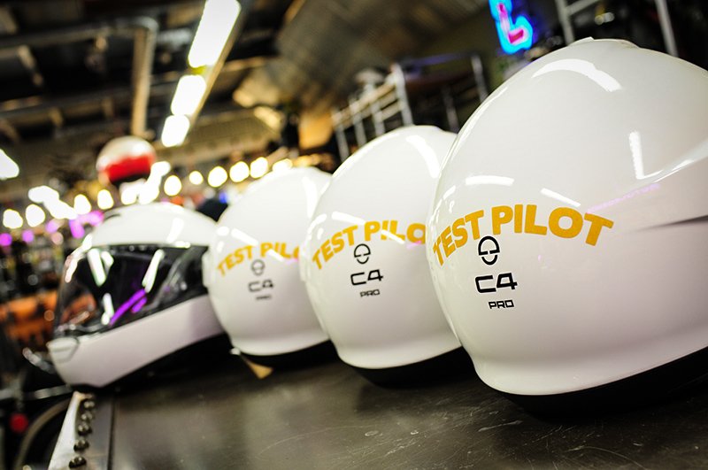 Schuberth C4 Pro test helmets