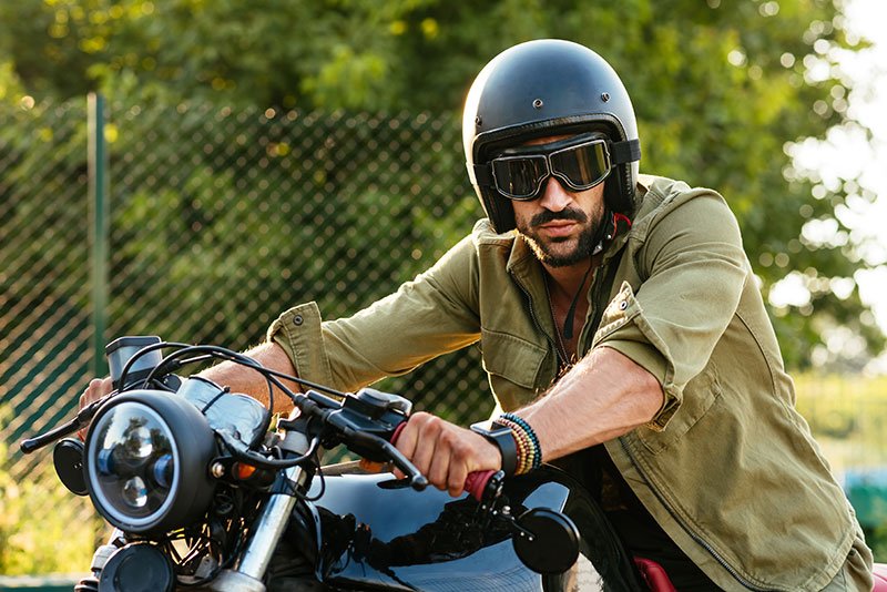 Motorcycle hipster open-face helmet