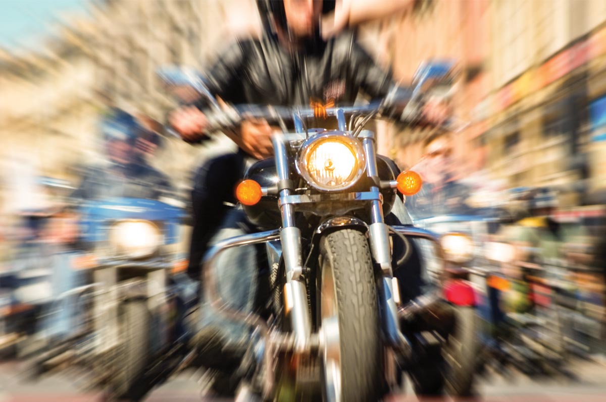 Keeping cool on a motorcyle