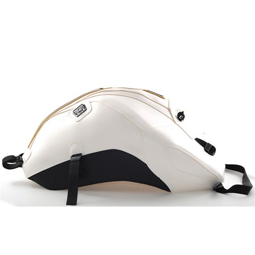 Bagster tank cover FZ8 / FZ8 R - white / black deco / gold piping