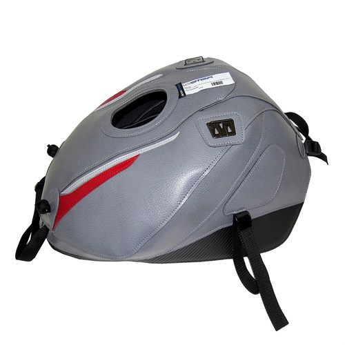 Bagster tank cover STREET TRIPLE 675 R - steel grey / silver deco / red