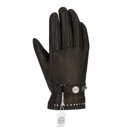 Segura Cox Swarovski ladies gloves in black